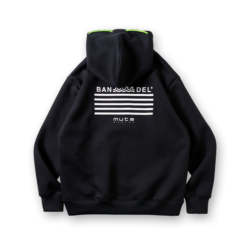 BANDEL×muta Limited 24AW L/S Hoodie フーディ バンデル×ムータ コラボ 保温 軽量 ストレッチ / BLACK