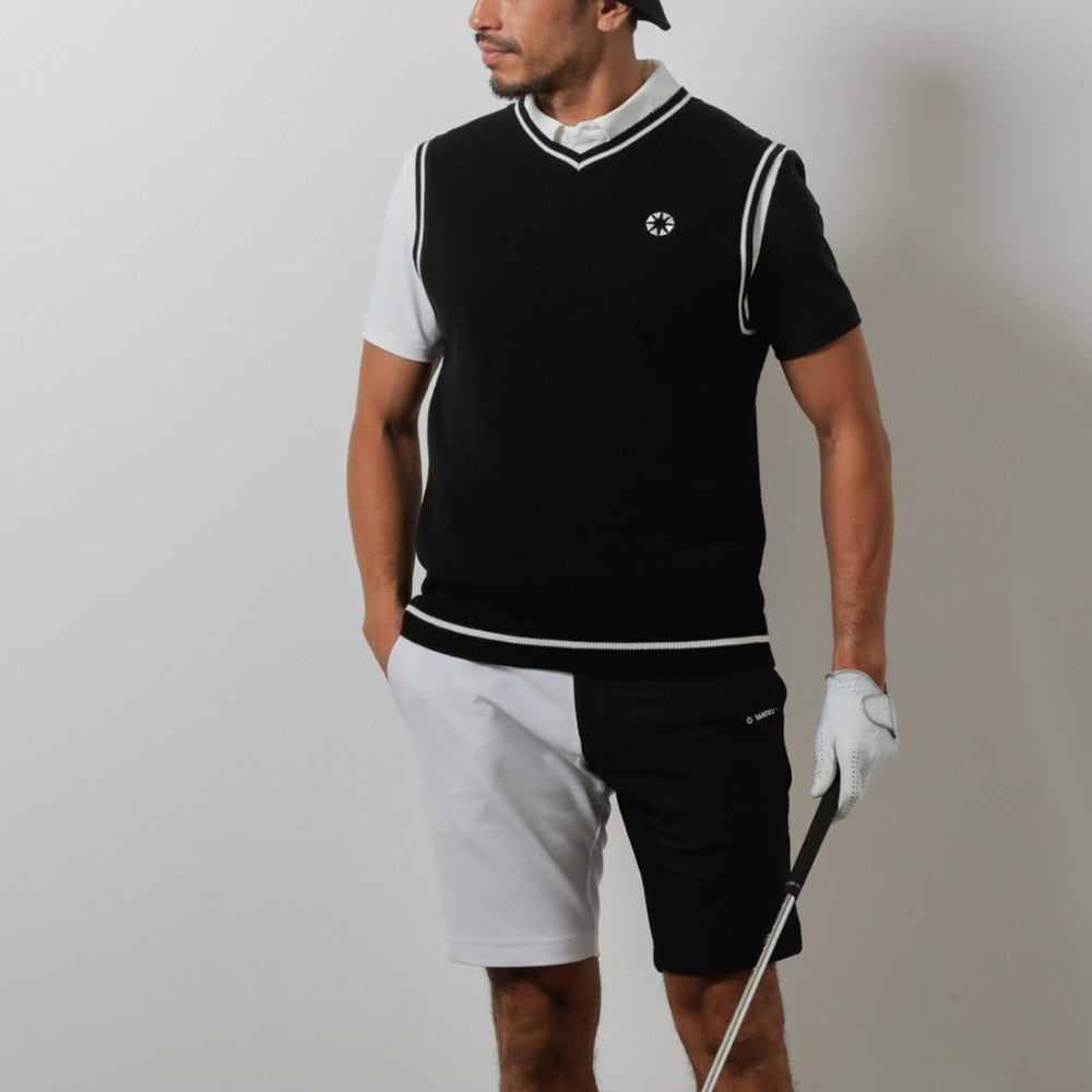 BANDEL GOLF バンデルゴルフ ショートパンツ BASIC COMBINATION HALF PANTS BGI-3SCHP BLACK WHITE ブラック ホワイト