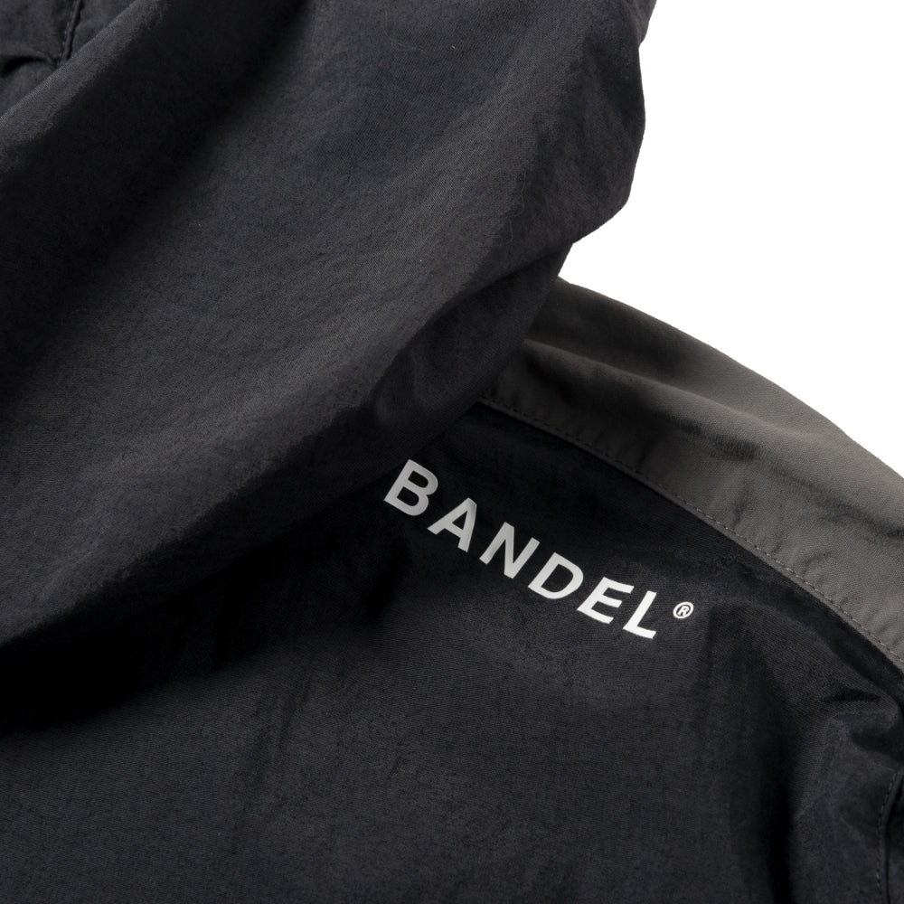 BANDEL バンデル NYLON ANORAK HOODIE ハーフジップフーディー BNS-3SAHD BLACK ブラック