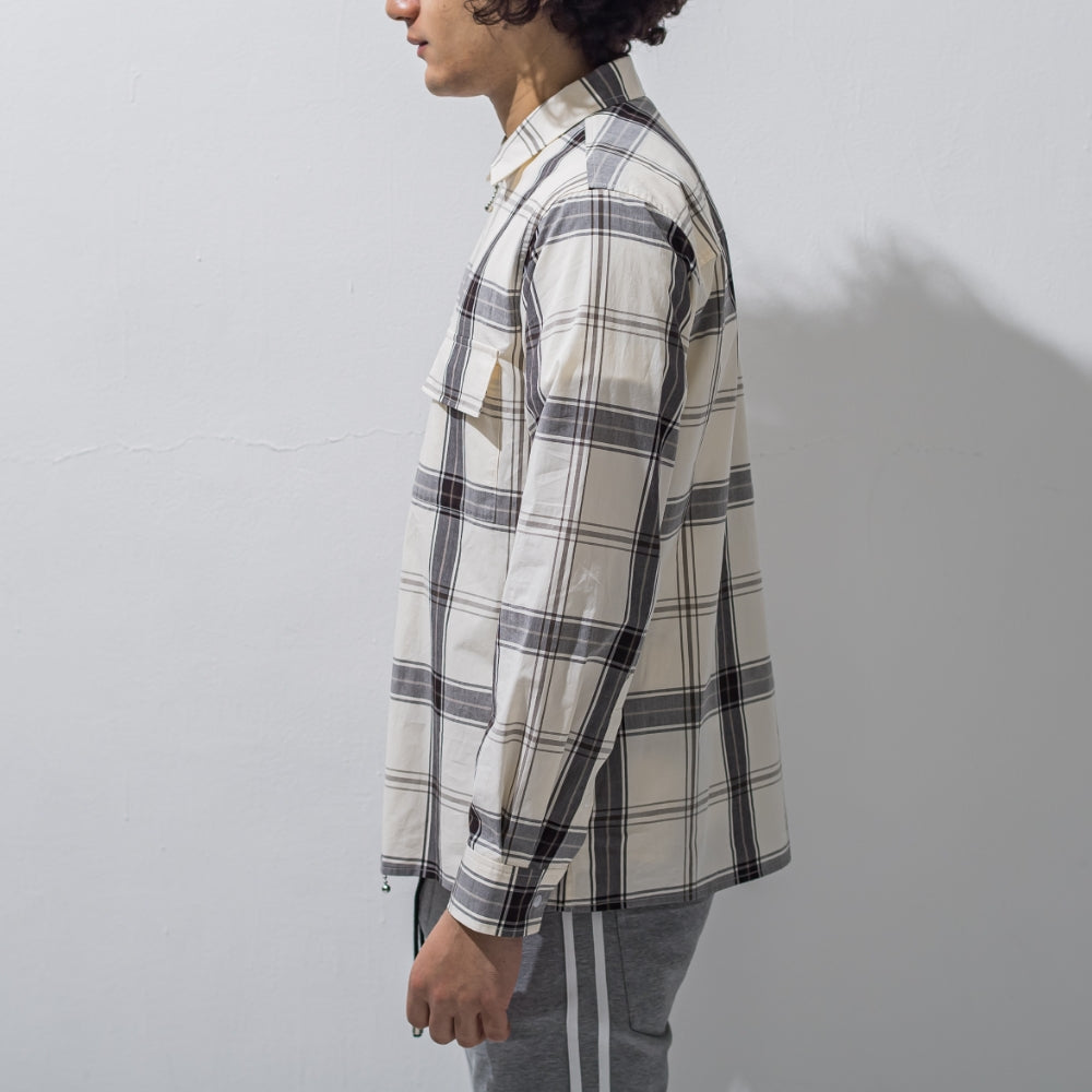 RESOUND CLOTHING リサウンド クロージング シャツジャケット CheckShirt JACKET RC27-SH-002 WHITE【TRANSIT別注モデル】