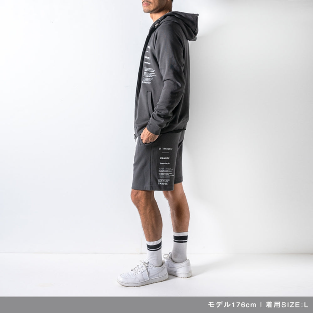 BANDEL バンデル ジップフーディー セットアップ VARIOUS LOGO ZIP HOODIE ZH006 CHARCOAL GREY チャコールグレー