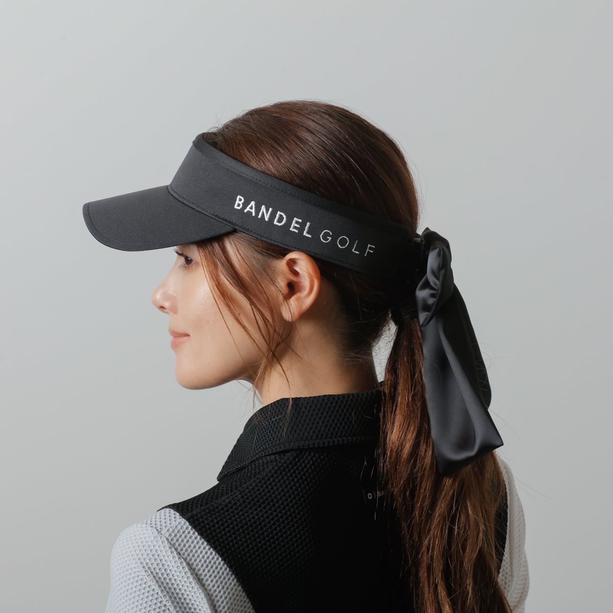 BANDEL GOLF バンデルゴルフ サンバイザー SUN VISOR WITH RIBBON BGI-3SRSV BLACK ブラック