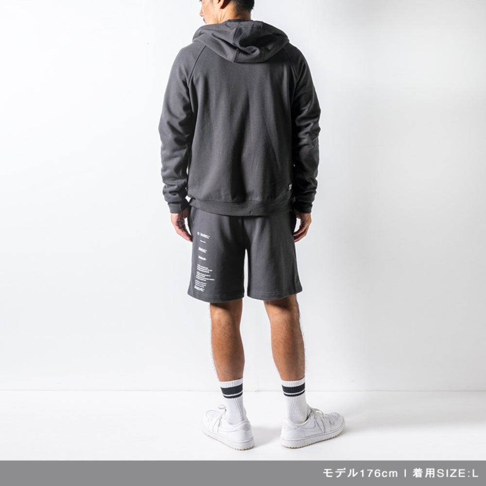 BANDEL バンデル ジップフーディー セットアップ VARIOUS LOGO ZIP HOODIE ZH006 CHARCOAL GREY チャコールグレー