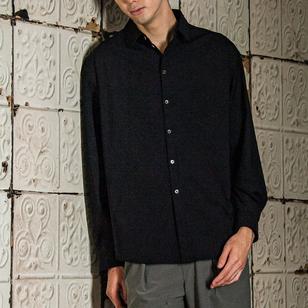 RESOUND CLOTHING リサウンド クロージング シャツ NYLON jack shirts RC31-SH-001 BLACK