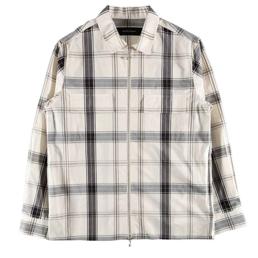 RESOUND CLOTHING リサウンド クロージング シャツジャケット CheckShirt JACKET RC27-SH-002 WHITE【TRANSIT別注モデル】