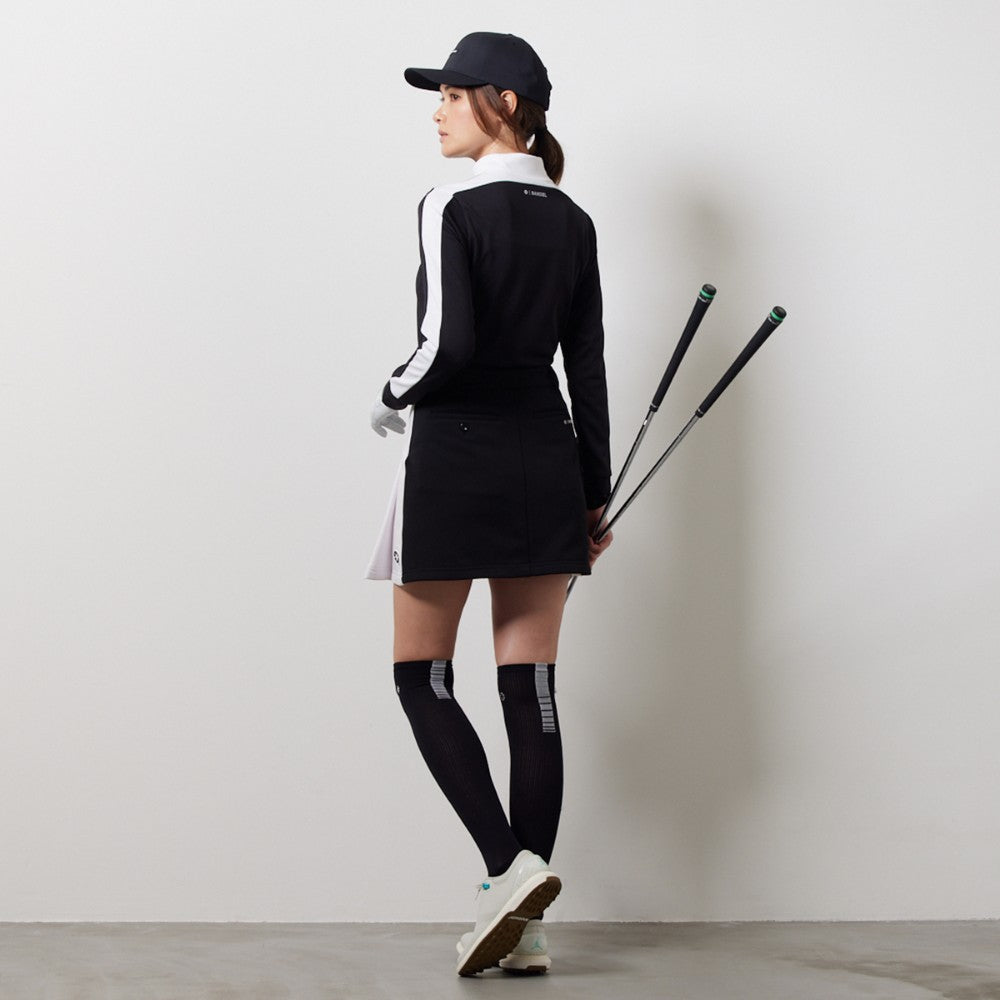 BANDEL GOLF バンデルゴルフ スカート WOMENS BICOLOR PLEATS SKIRT BGI-W3ABPSK BLACK WHITE ブラック ホワイト