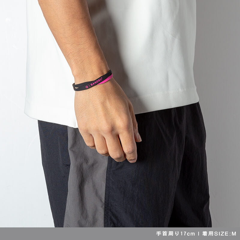 BANDEL バンデル Double ダブル Bracelet Black×Pink DBLB Black×Pink
