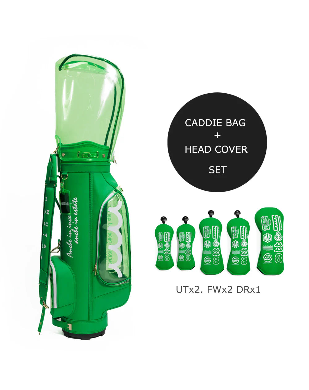 muta MARINE ムータマリン GOLF  自立式キャディバッグ＆ヘッドカバーセット