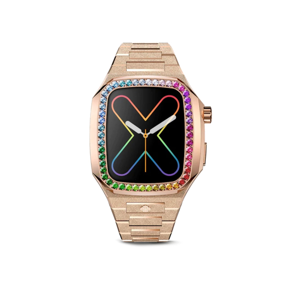 GOLDEN CONCEPT ゴールデンコンセプト Apple Watch 7/8 Case-EVF41 RAINBOW ROSE GOLD ローズゴールド