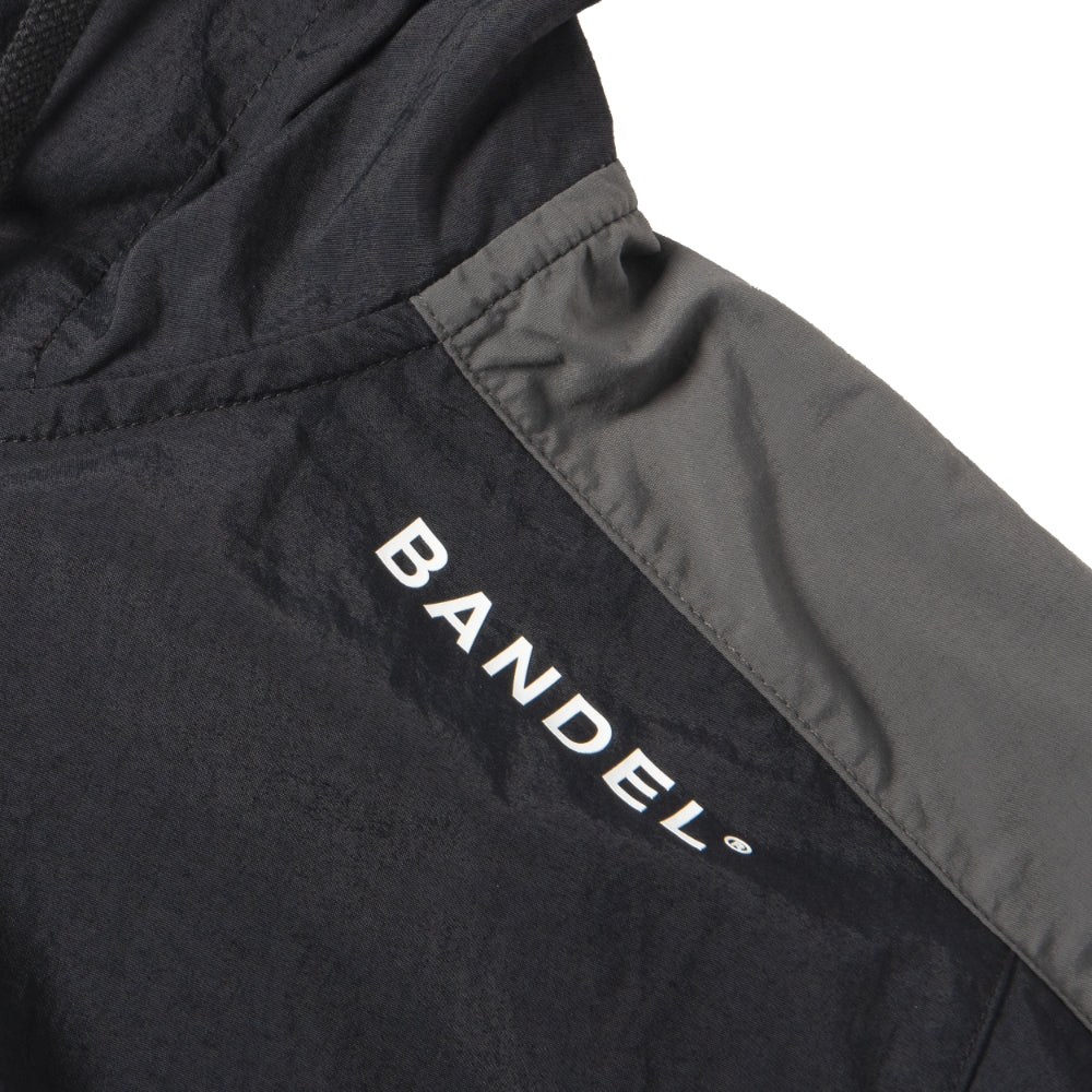 BANDEL バンデル NYLON ANORAK HOODIE ハーフジップフーディー BNS-3SAHD BLACK ブラック