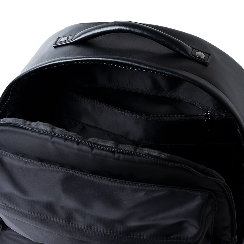 LEATHER GUSSET TRY CARGO BACKPACK BGJ-5SLGTB バックパック レザー 本革 / BLACK