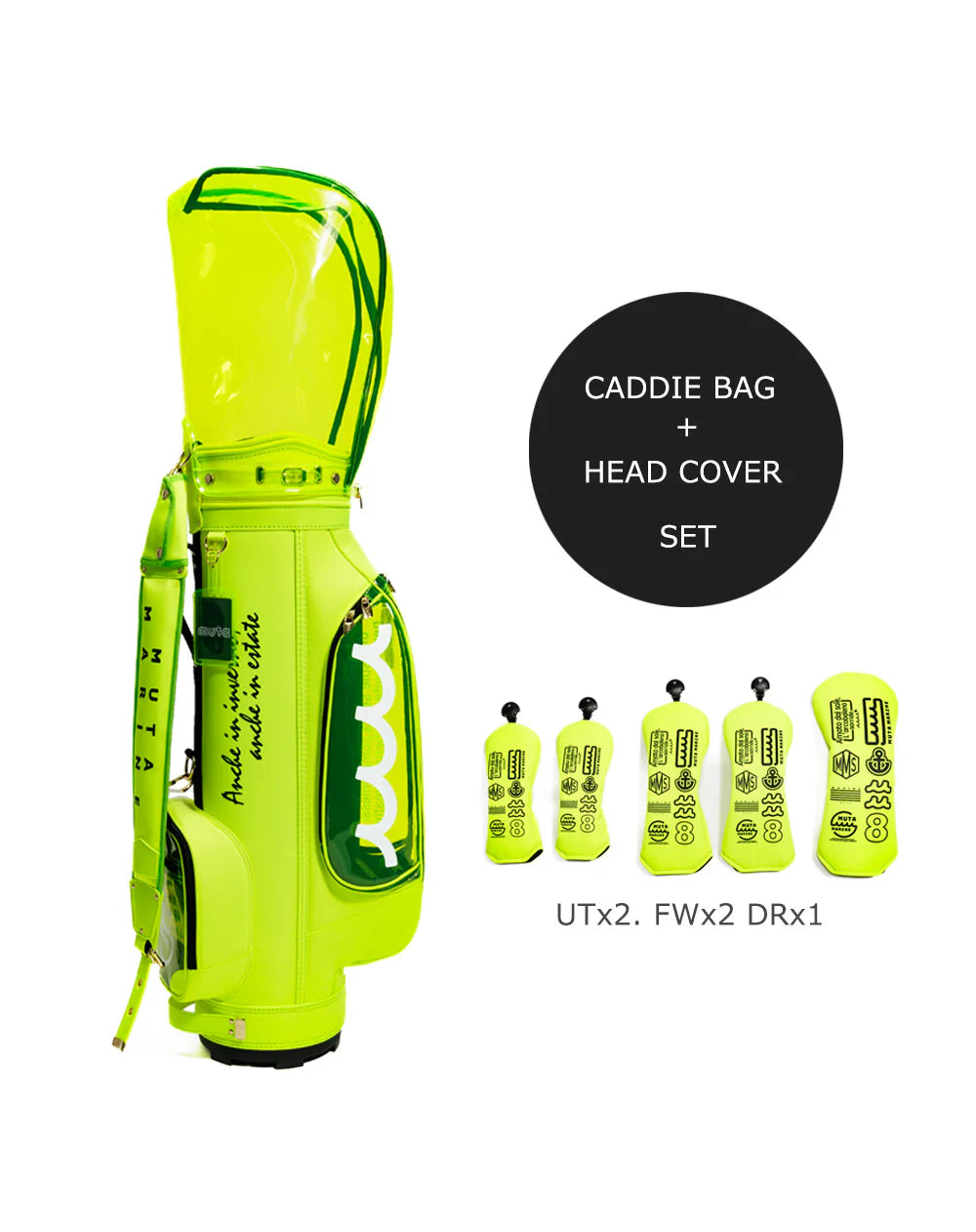 muta MARINE ムータマリン GOLF  自立式キャディバッグ＆ヘッドカバーセット