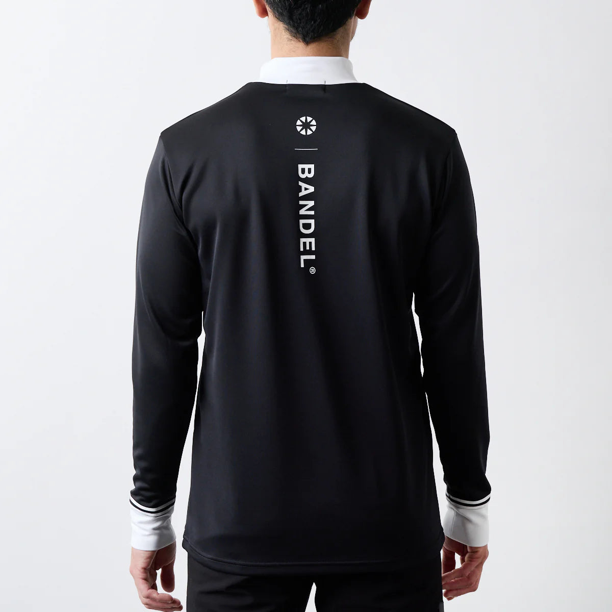 BANDEL GOLF バンデル ゴルフ バイカラー 長袖モックネック BLACK