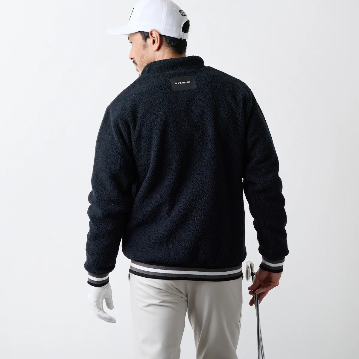 BANDEL GOLF スタンドカラー フリースブルゾン BLACK