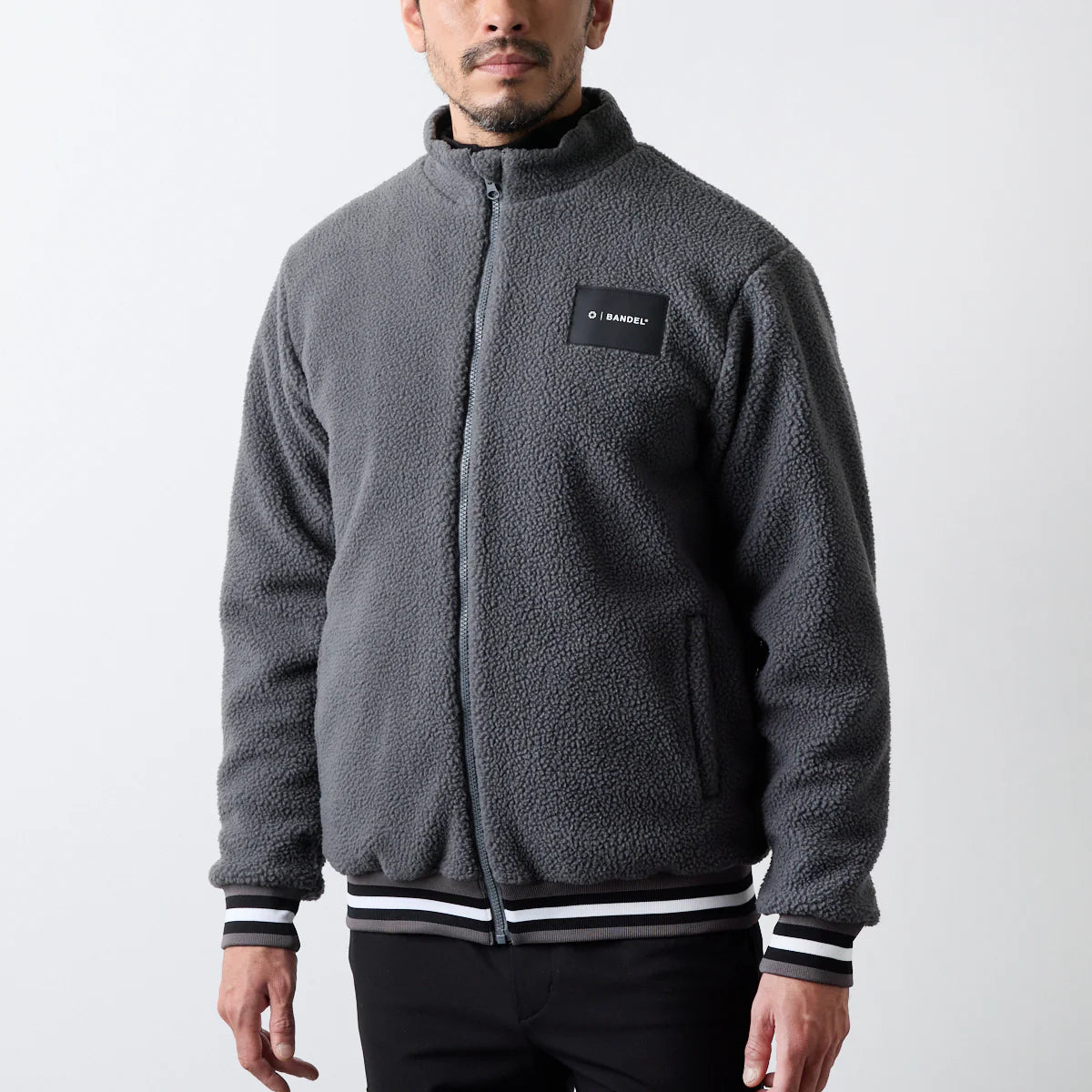 BANDEL GOLF スタンドカラー フリースブルゾン GREY