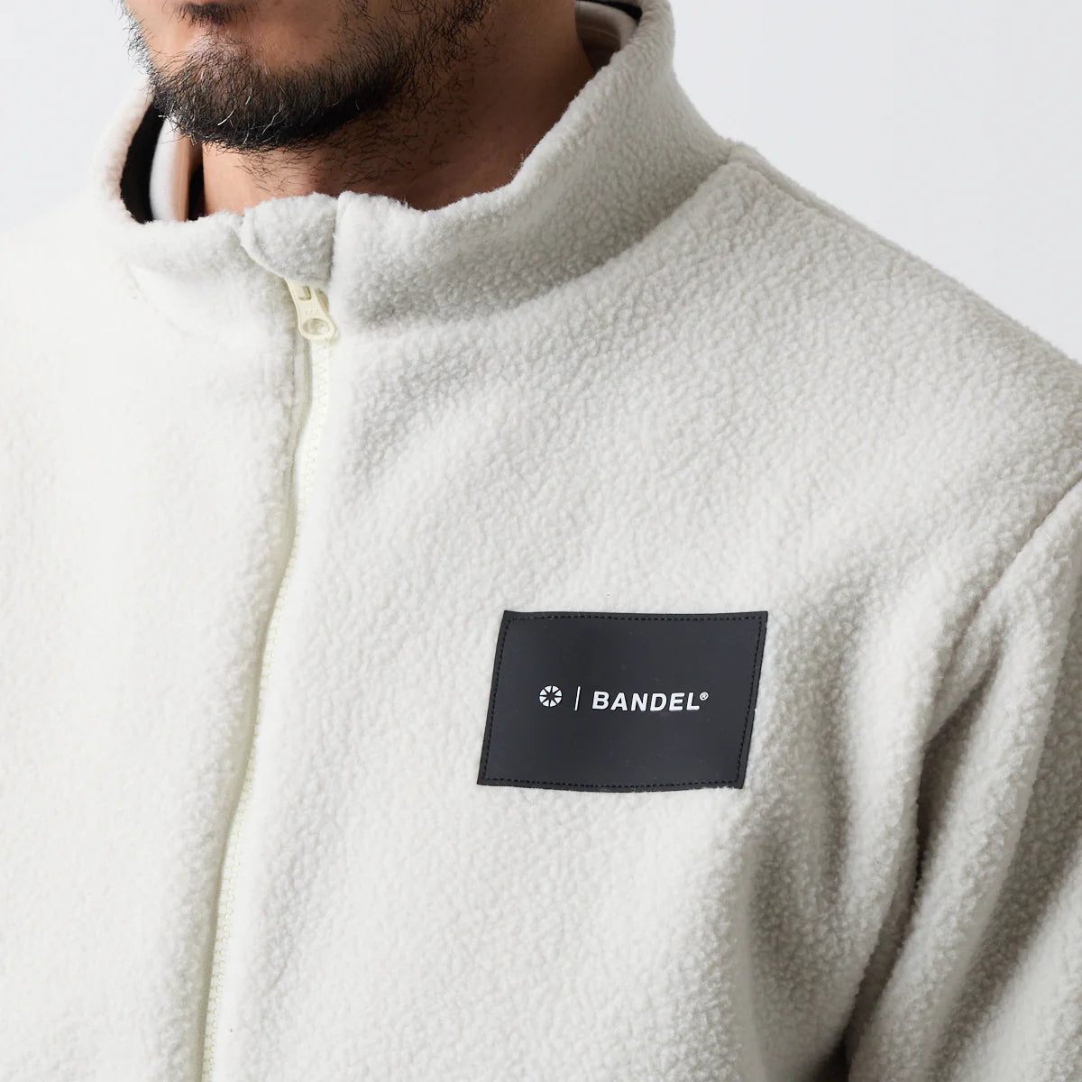 BANDEL GOLF スタンドカラー フリースブルゾン BEIGE
