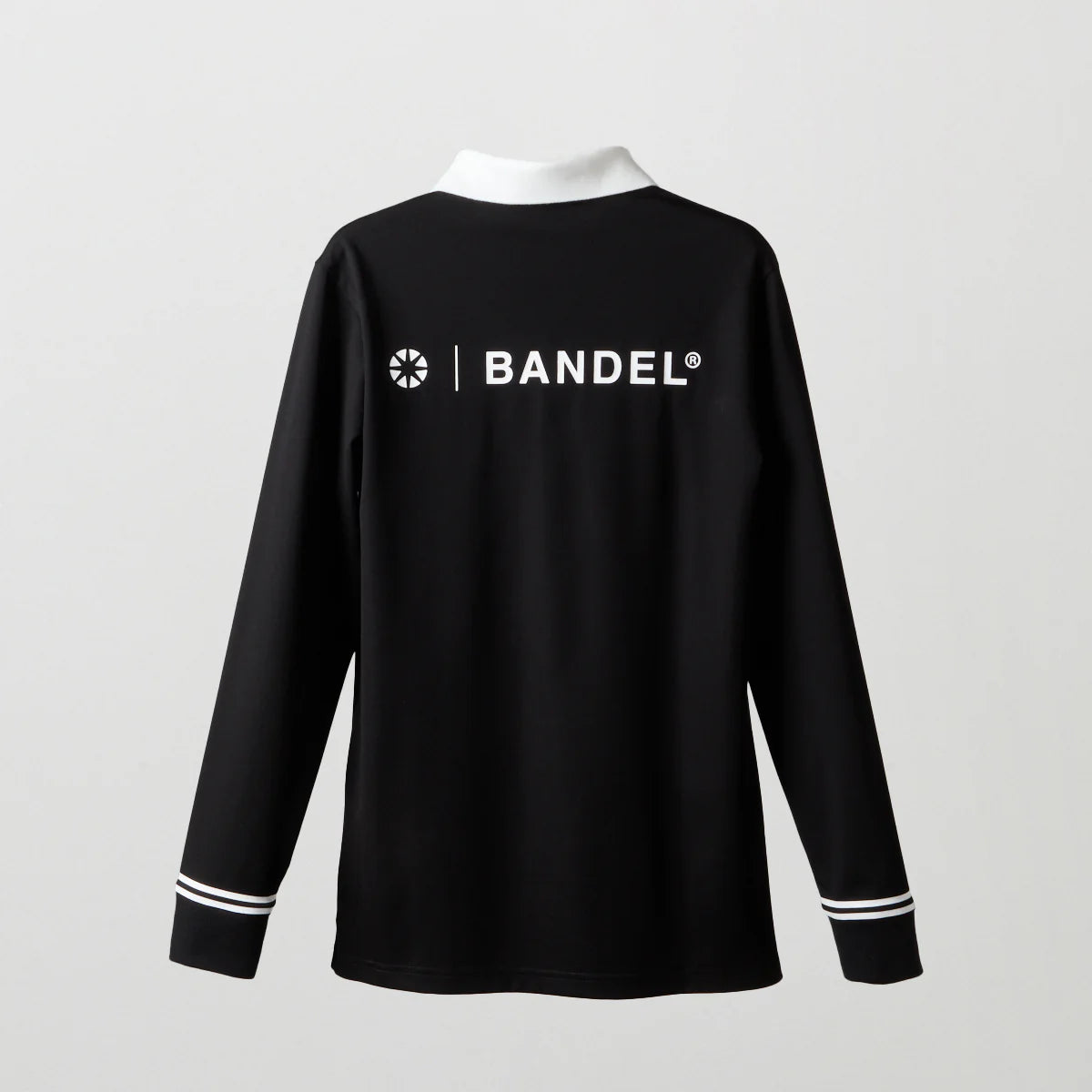 WOMENS バイカラー長袖ポロ BLACK