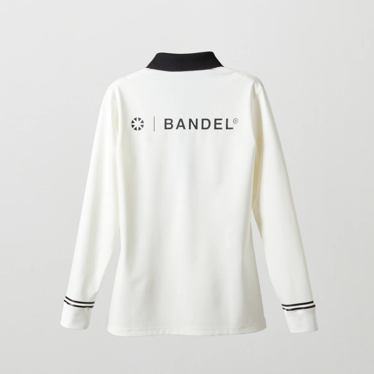 WOMENS バイカラー長袖ポロ WHITE