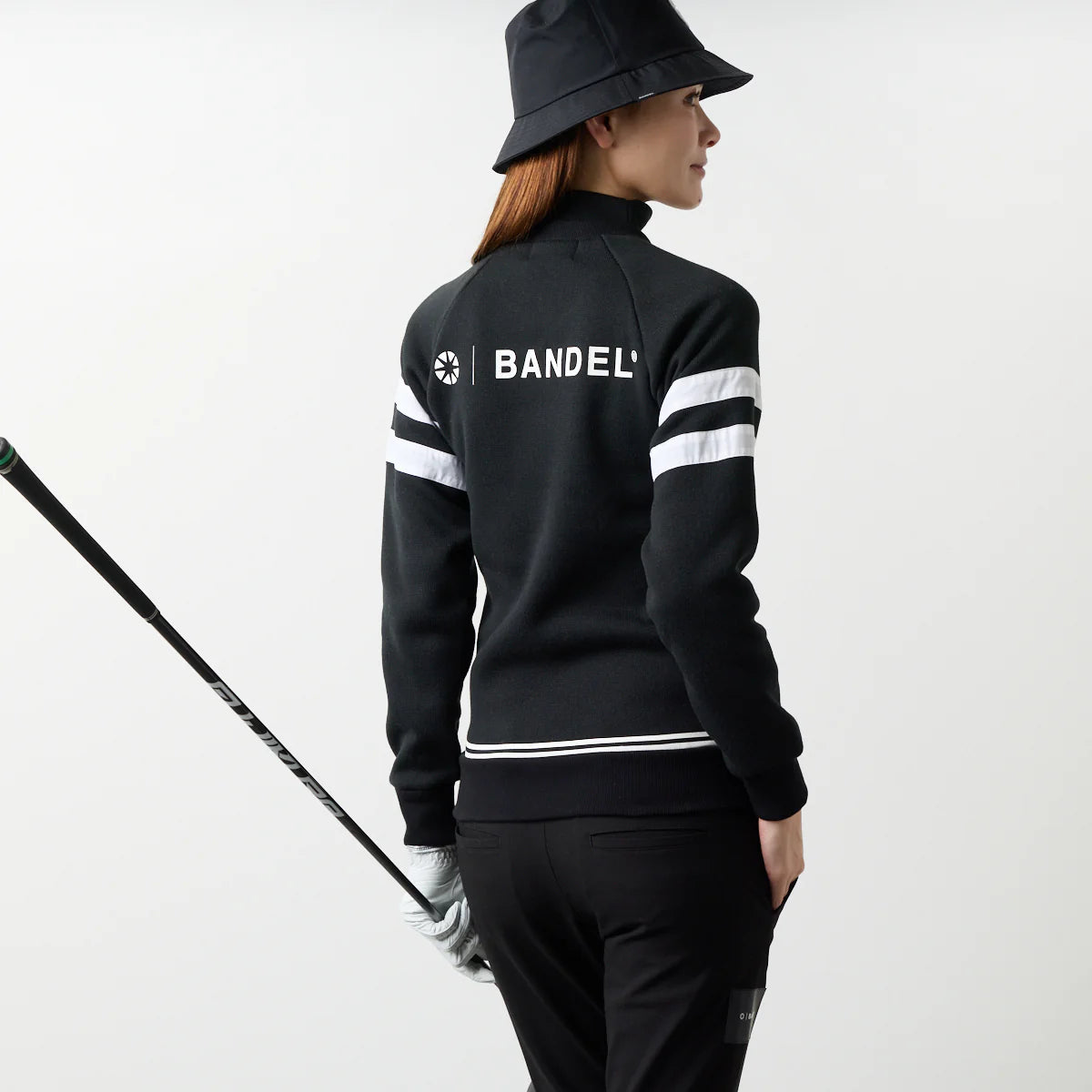 BANDEL GOLF　ウィメンズ レイヤード ハイネックニット BLACK