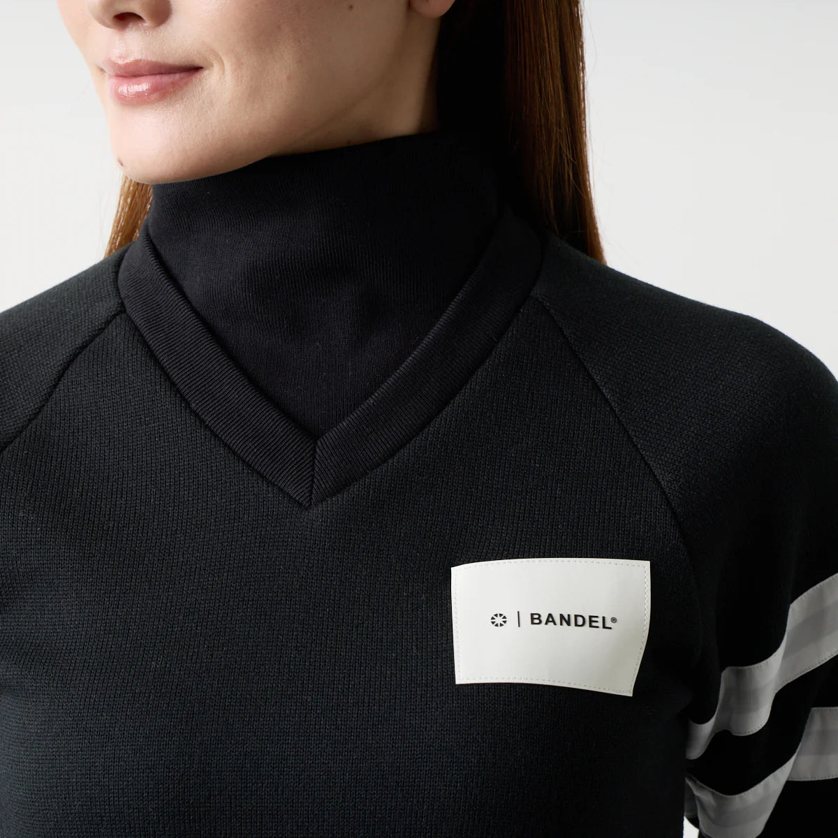 BANDEL GOLF　ウィメンズ レイヤード ハイネックニット BLACK