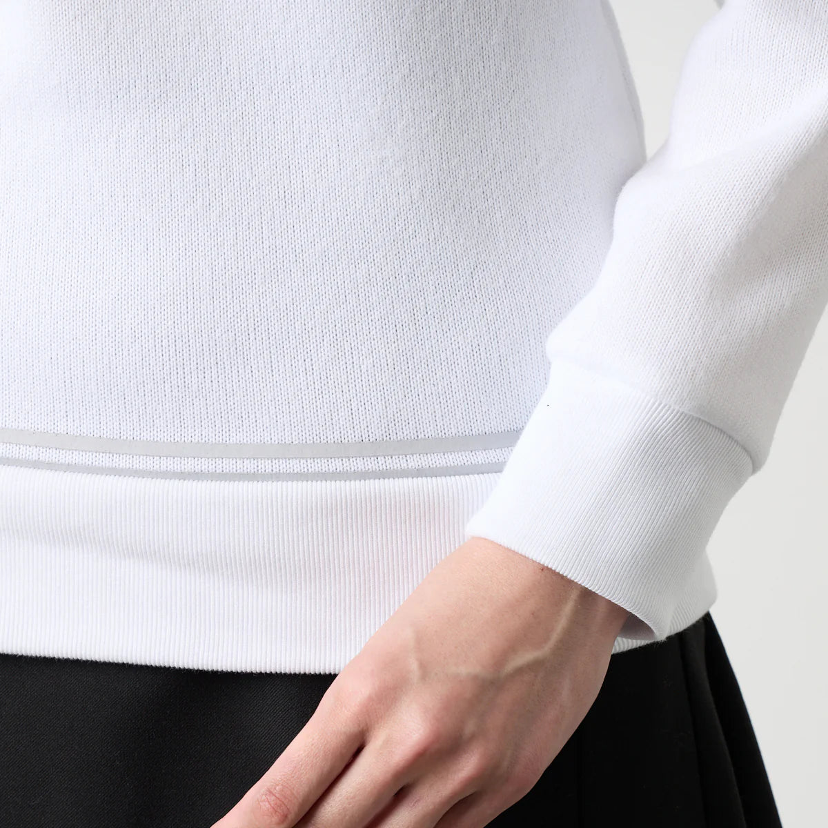 BANDEL GOLF　ウィメンズ レイヤード ハイネックニット WHITE