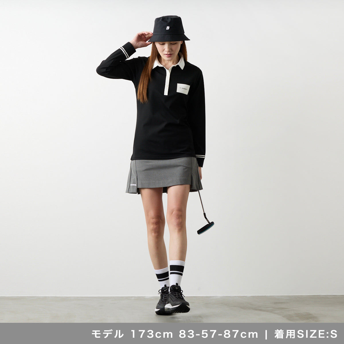 BANDEL GOLF バンデルゴルフ ウィメンズ バックサイドプリーツ スカート BGS-W5ABPSK GREY