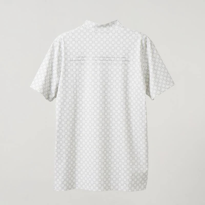 BANDEL BICOLOR CREST ALLOVER S/S MOCK NECK SHIRTS