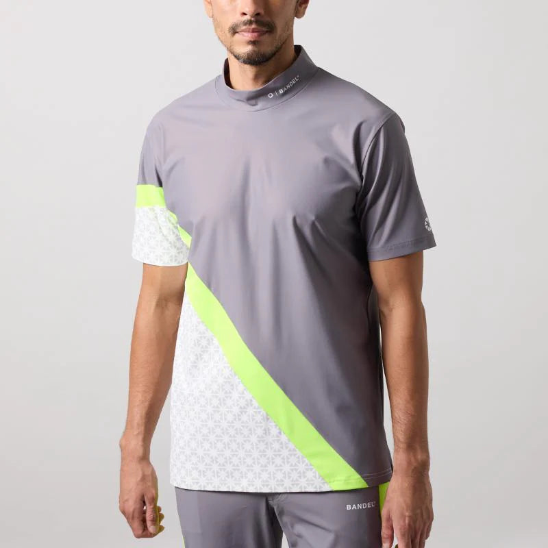 BANDEL ALLOVER SWITCH S/S MOCK NECK SHIRTS