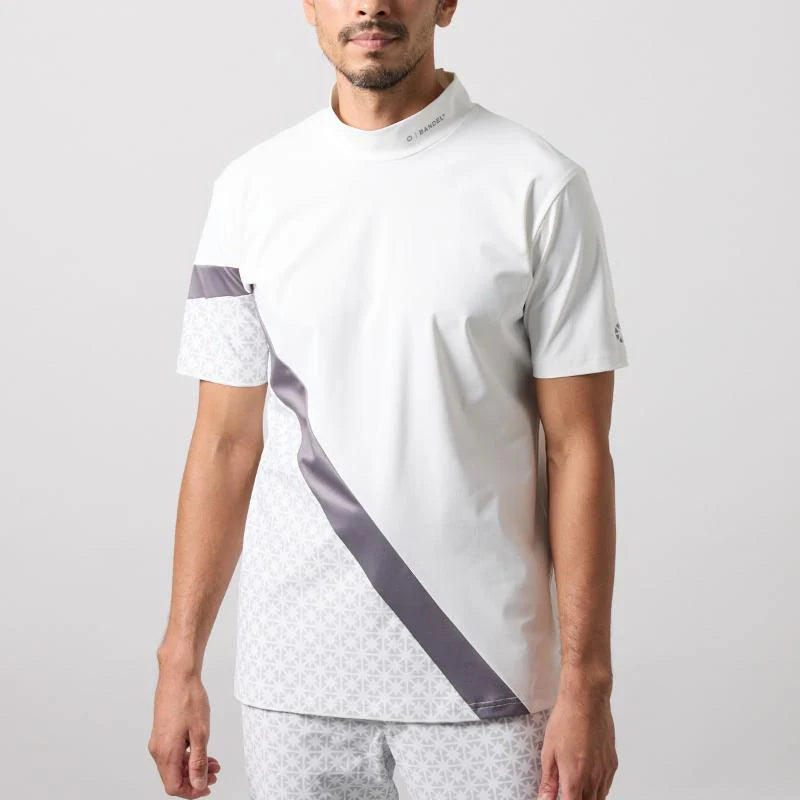 BANDEL ALLOVER SWITCH S/S MOCK NECK SHIRTS