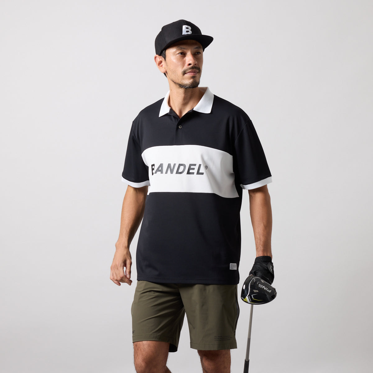 BANDEL BICOLOR PATERN S/S LOOSE POLO SHIRTS