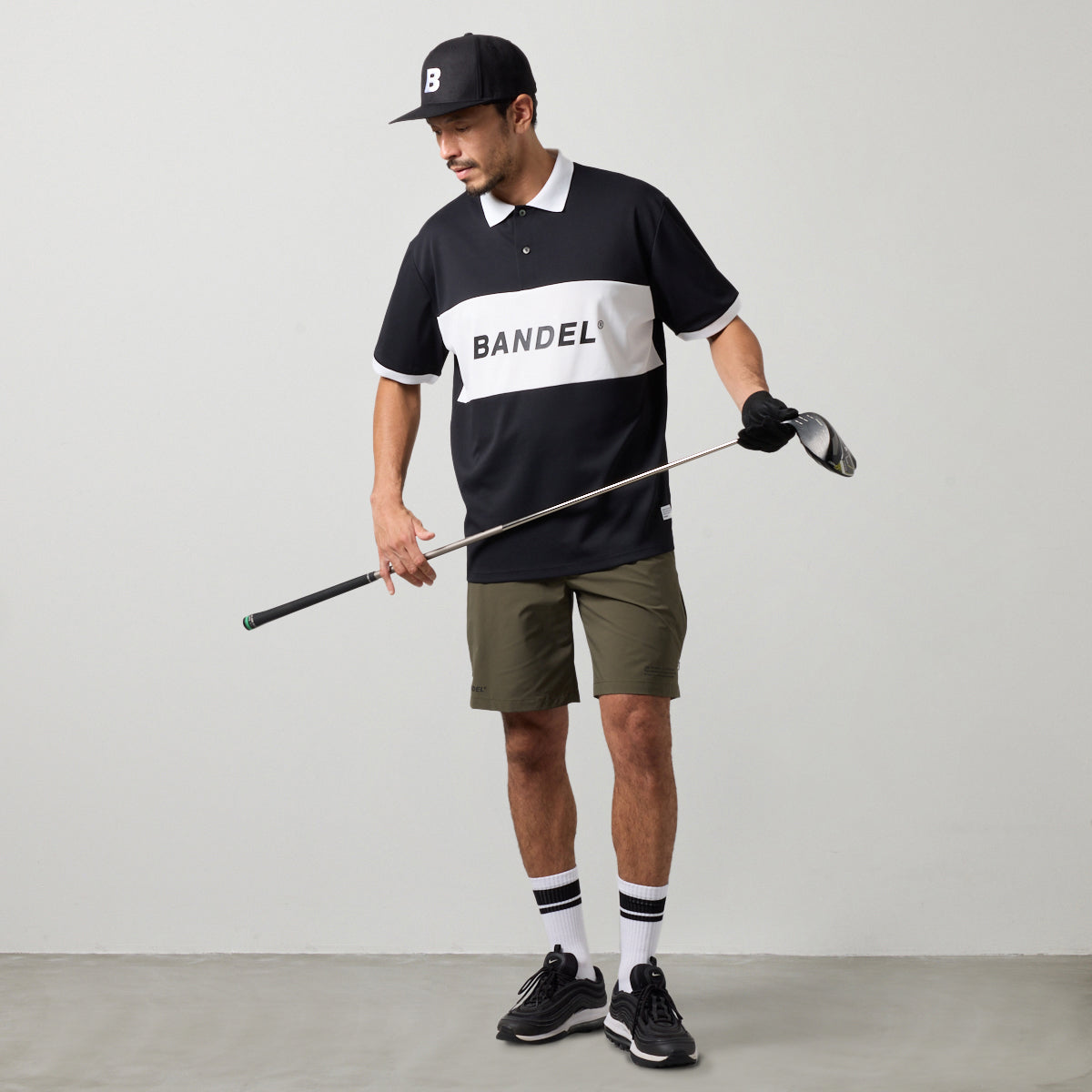 BANDEL BICOLOR PATERN S/S LOOSE POLO SHIRTS
