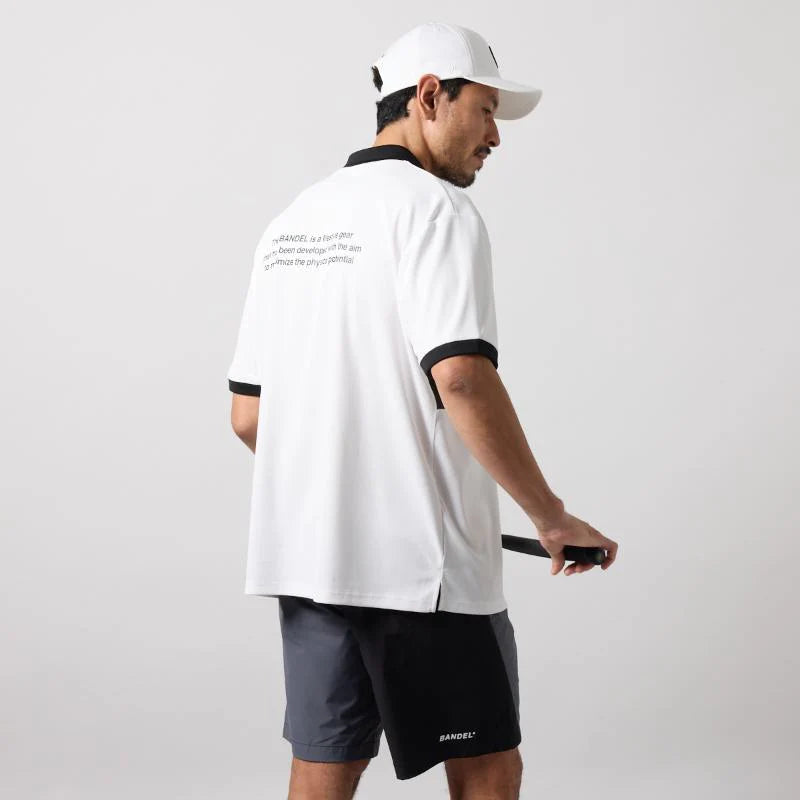 BANDEL BICOLOR PATERN S/S LOOSE POLO SHIRTS
