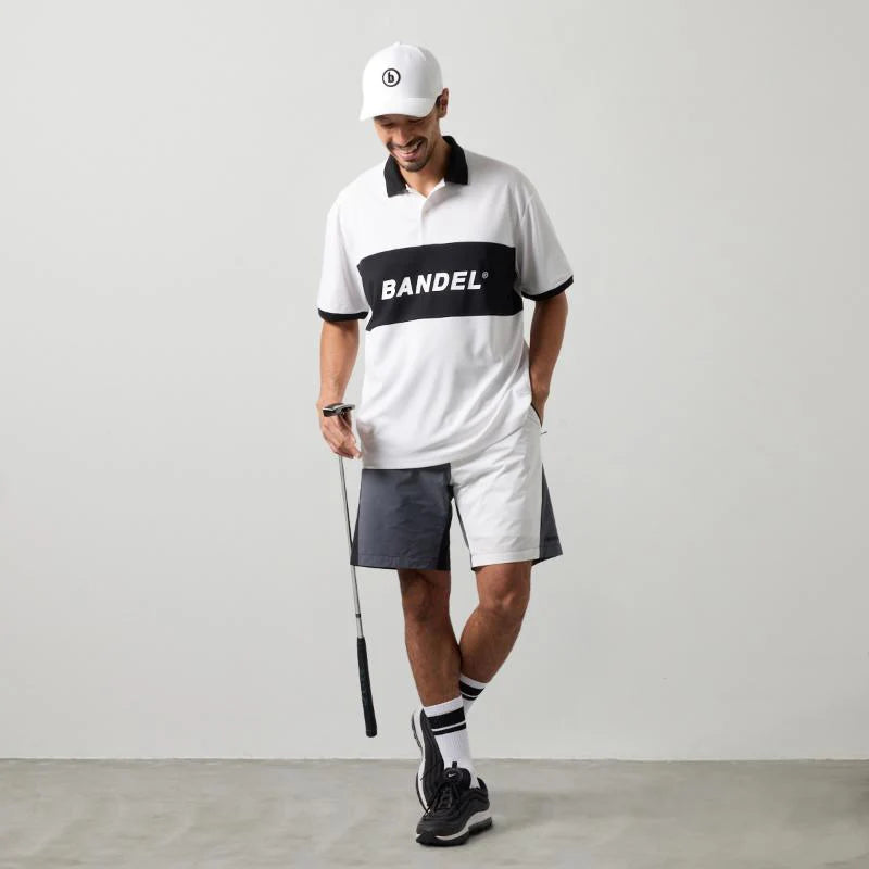 BANDEL BICOLOR PATERN S/S LOOSE POLO SHIRTS