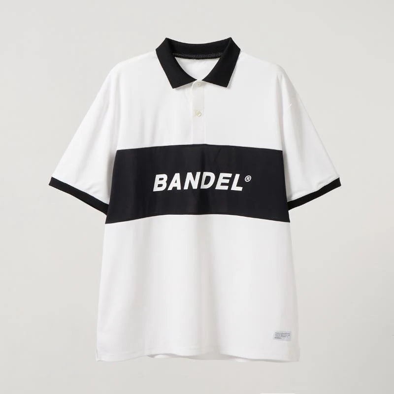 BANDEL BICOLOR PATERN S/S LOOSE POLO SHIRTS