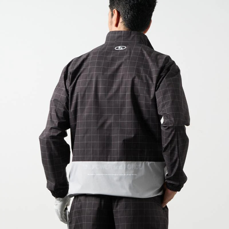 BANDEL GOLF チェックスウィッチジップブルゾン BLACK