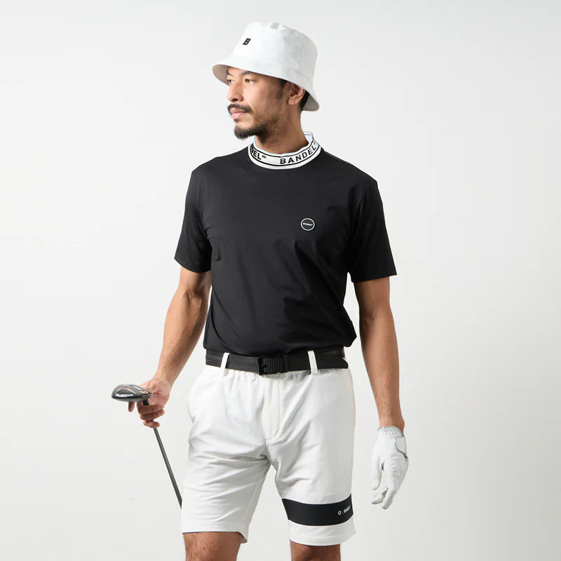 BANDEL GOLF ジャガードモックネック BLACK　