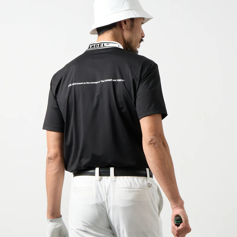 BANDEL GOLF ジャガードモックネック BLACK　