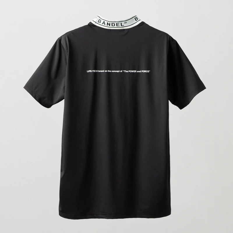 BANDEL GOLF ジャガードモックネック BLACK　