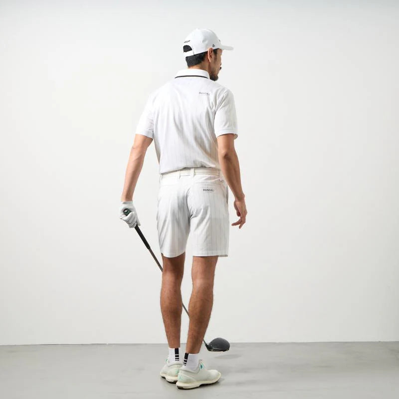 BANDEL GOLF ストライプタックハーフパンツ WHITE