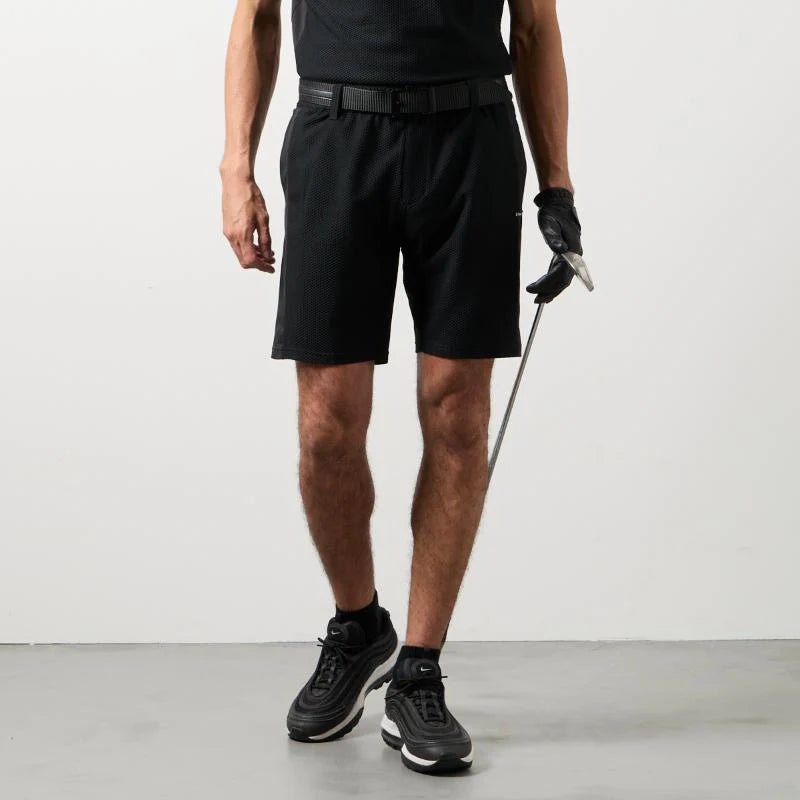 BANDEL GOLF ドライワッフルスウィッチハーフパンツ BLACK