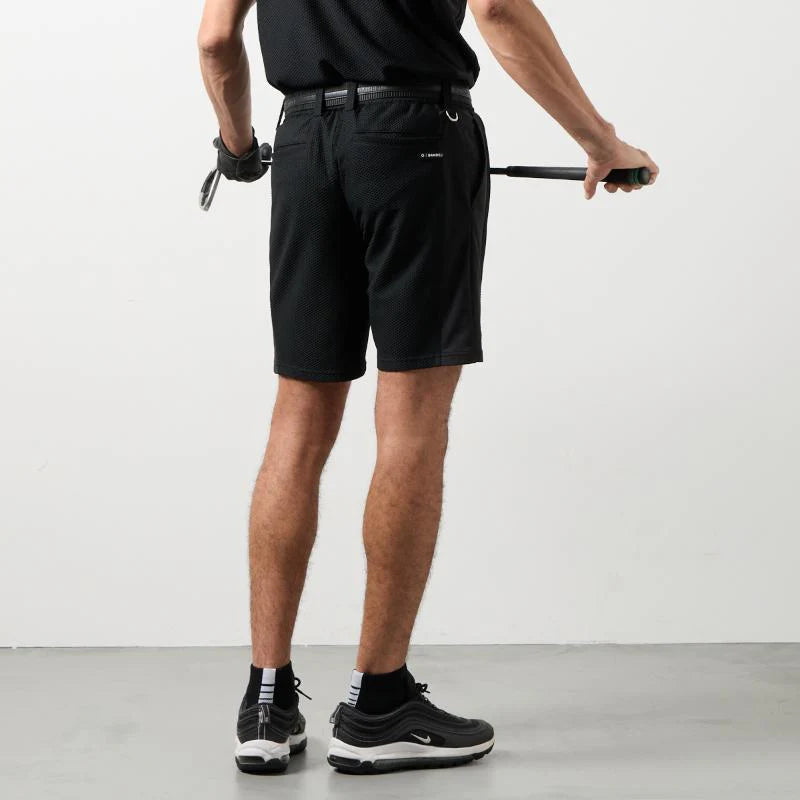 BANDEL GOLF ドライワッフルスウィッチハーフパンツ BLACK