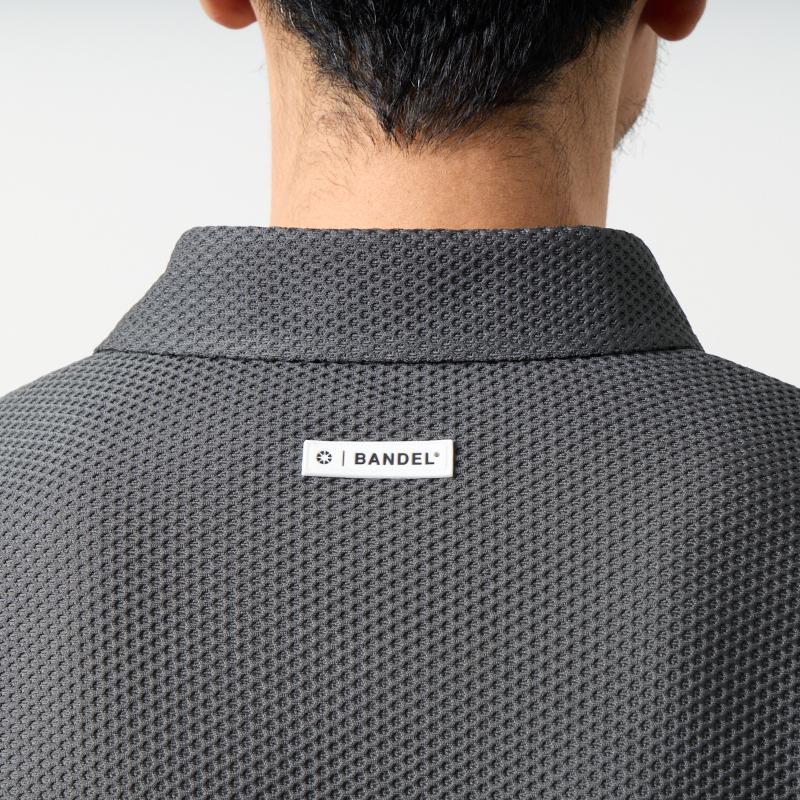 BANDEL GOLF バンデルゴルフ ドライワッフルスウィッチポロシャツ CHARCOAL GRAY