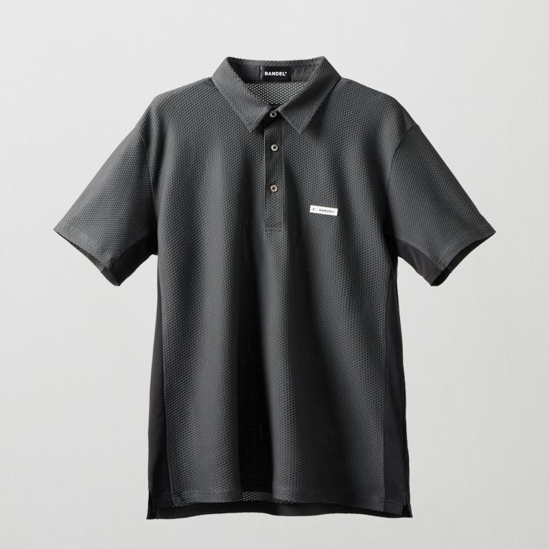 BANDEL GOLF バンデルゴルフ ドライワッフルスウィッチポロシャツ CHARCOAL GRAY