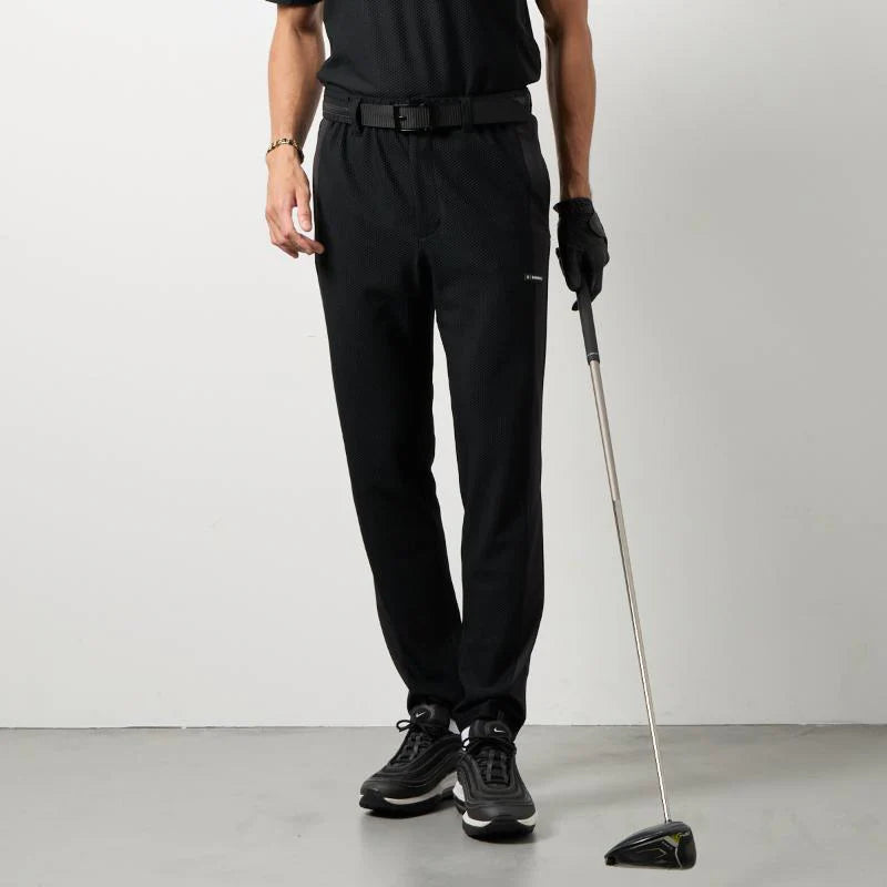 BANDEL GOLF ドライワッフルスウィッチテーパードパンツ BLACK