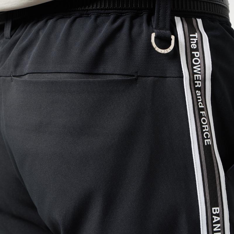 BANDEL GOLF コンセプトノーツテーピングハーフパンツ BLACK