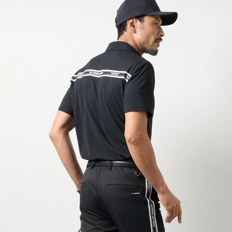 BANDEL GOLF バンデルゴルフ コンセプトノーツテーピングポロシャツ BLACK