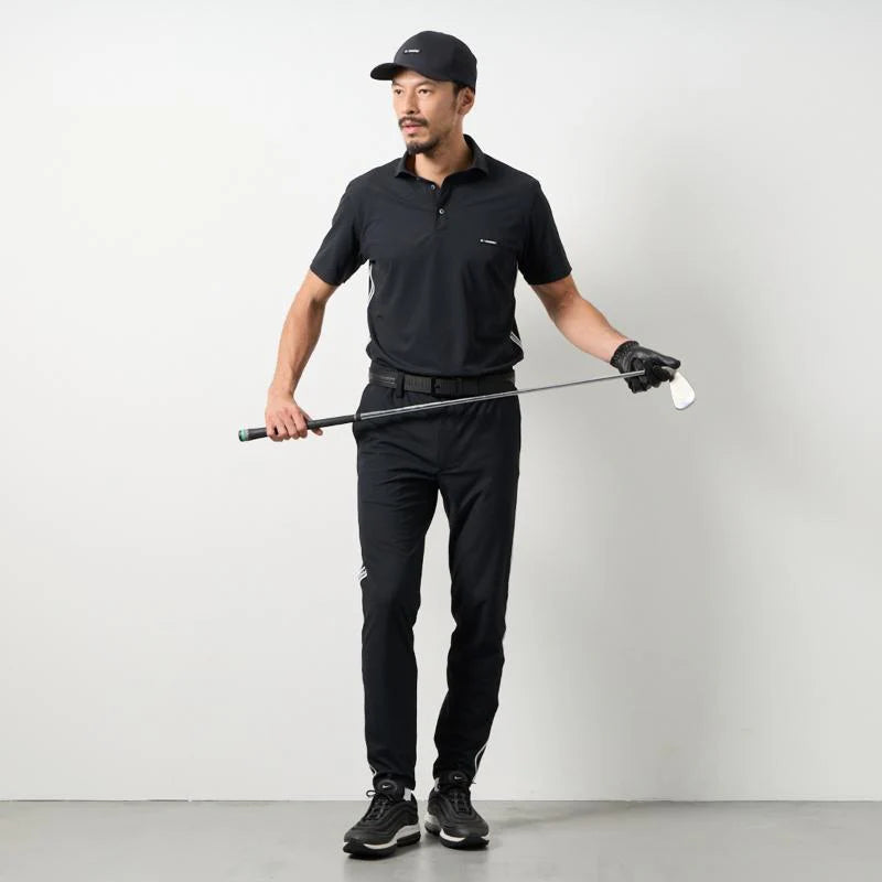 BANDEL GOLF バンデルゴルフ コンセプトノーツテーピングポロシャツ BLACK