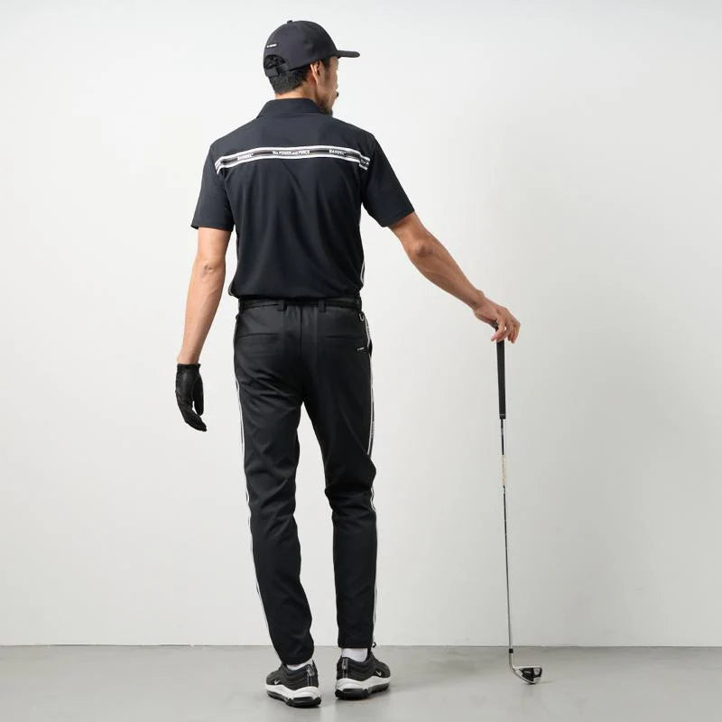 BANDEL GOLF バンデルゴルフ コンセプトノーツテーピングポロシャツ BLACK