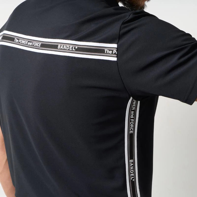 BANDEL GOLF バンデルゴルフ コンセプトノーツテーピングポロシャツ BLACK