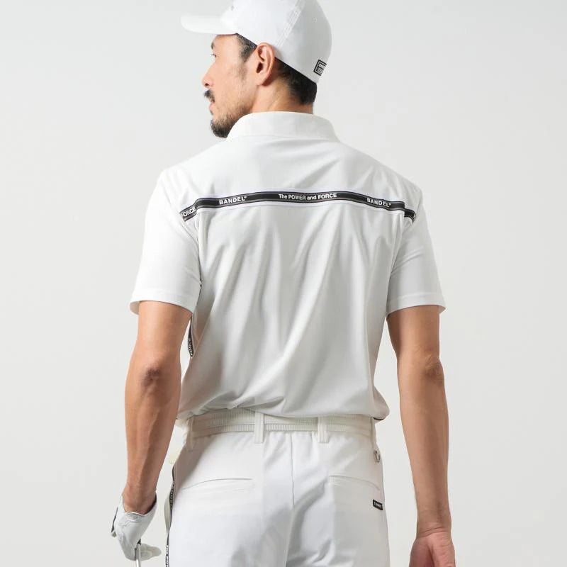 BANDEL GOLF バンデルゴルフ コンセプトノーツテーピングポロシャツ WHITE
